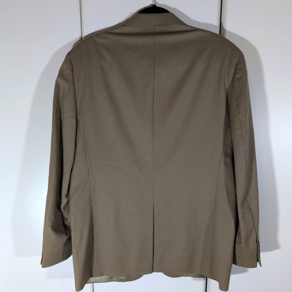 Joseph & Feiss Int'l Trio Men's 42R Beige 100% Wool Blazer Sports Coat Jacket - Picture 2 of 9